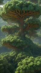 Surreal giant tree