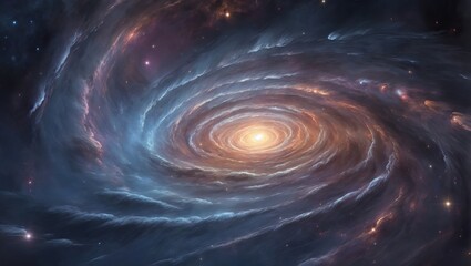 Whirlpool nebula. Stars in deep space