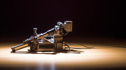 A stunning model striking a pose under soft studio lights, casting captivating shadows