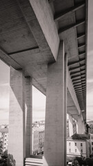 Under the Nuselsky bridge in Prague