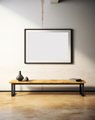 Horizontal frame in hallway art display