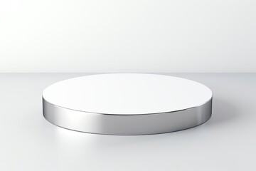 a white round object on a white surface