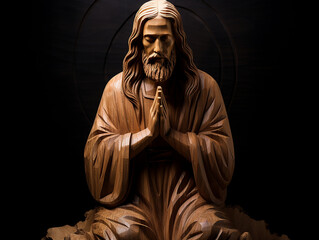 escultura religiosa de jesus cristo, o salvador 