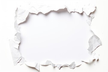 torn paper on white background - obrazy, fototapety, plakaty