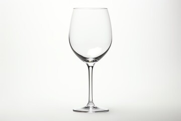 a clear wine glass with a stem