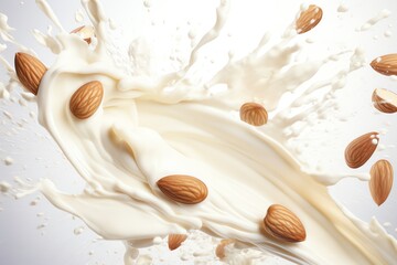 almond almonds in a splash of milk