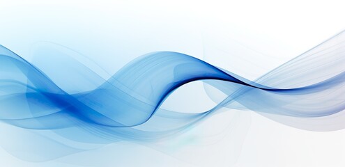 Fototapeta premium Blue Abstract Background with Curls, Transparent Layers, Whiplash Curves for Stylish Web Banner