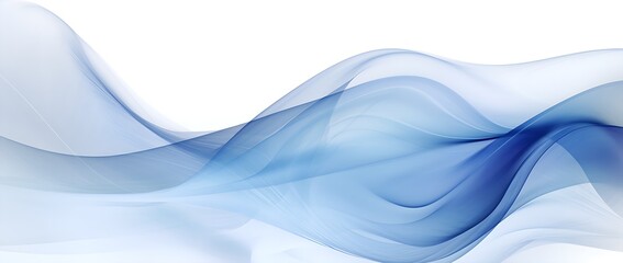 Fototapeta premium Blue Abstract Background with Curls, Transparent Layers, Whiplash Curves for Stylish Web Banner