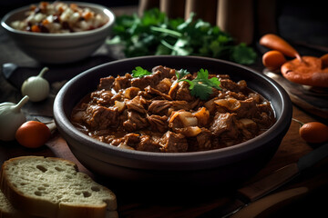 carne guisada, A close up of an amazing traditional Mexican meal  - obrazy, fototapety, plakaty