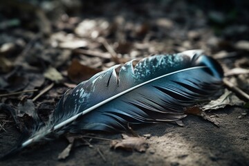 feather of a bird. Generative AI