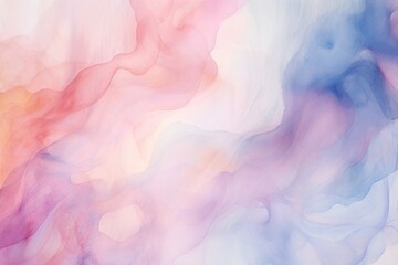 Fototapeta na wymiar Abstract watercolor background. Gentle watercolor backdrop featuring soft pastel hues blending seamlessly. Delicate brushstrokes create ethereal atmosphere with subtle transitions between colors