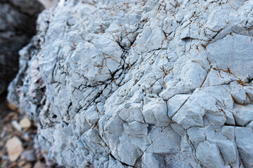 Detail shot of a impressive rock from the famous cliffs of Cala Ratjada