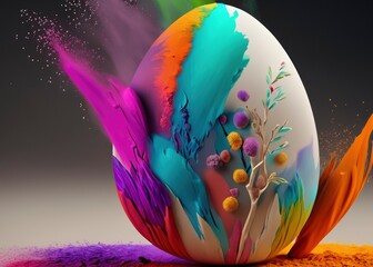 Creatively paint an Easter egg