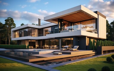 A modern and sleek architectural house design