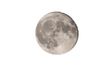 Moon photographed with a telescope, where you can see the craters and the lunar surface, it will soon be a moon landing site