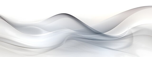 Fototapeta premium White Abstract Background with Curls, Transparent Layers, Whiplash Curves for Stylish Web Banner