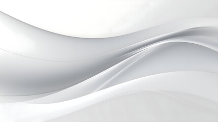 White Abstract Background with Curls, Transparent Layers, Whiplash Curves for Stylish Web Banner