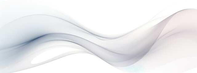 White Abstract Background with Curls, Transparent Layers, Whiplash Curves for Stylish Web Banner