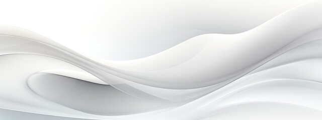 Fototapeta premium White Abstract Background with Curls, Transparent Layers, Whiplash Curves for Stylish Web Banner