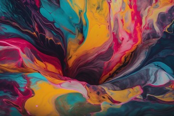 Vibrant fluid art backdrop. Generative AI