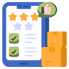 An icon design of mobile shop