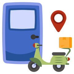 Conceptual design icon of door delivery