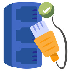 Modern design icon of data cable