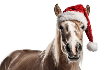 Portrait of a Christmas Horse - Powered by Adobe