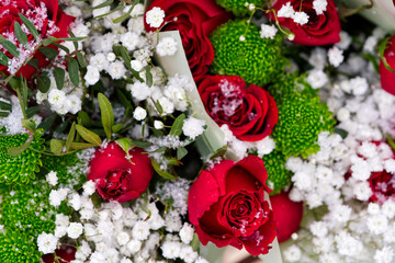 Beautiful Bouquets of Mixed Flowers: Roses, Gerberas, Carnations, Tulips, for Women's Day and Mother's Day