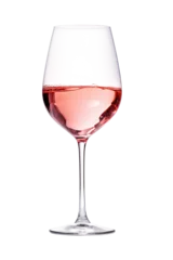 Photo sur Aluminium Aube A glass of rose wine on a transparent background. Png file