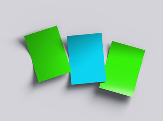 Blank 16.5'x11.7' or A4 letter template with an easily changeable one-color sheet to present your design. 3d render