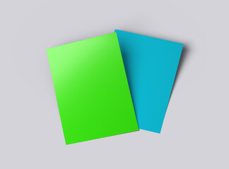 Blank 16.5'x11.7' or A4 letter template with an easily changeable one-color sheet to present your design. 3d render