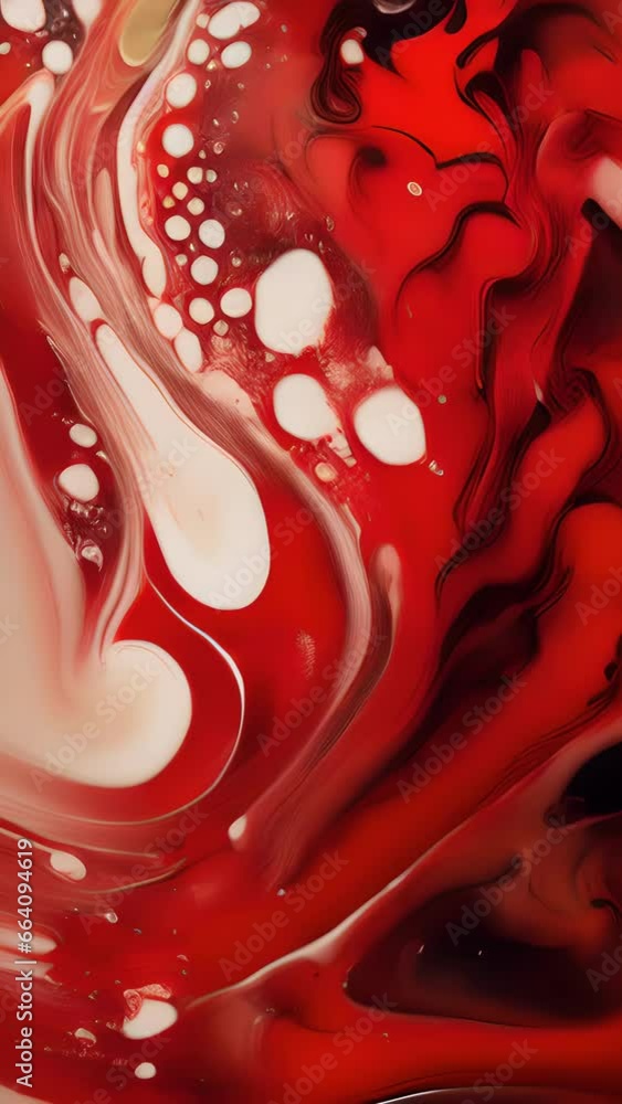 Poster closeup of marbled paper the surface of this paper features intricate swirls and patterns, created b