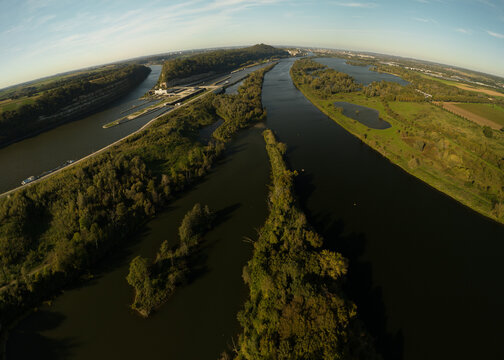 River Maas near Maastricht Limburg
