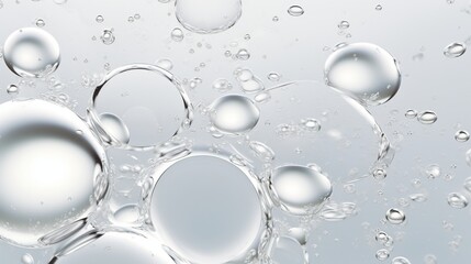 Beautiful transparent cosmetic gas bubbles water AI generated image