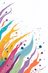 abstract cartoon color splash background. AI generated illustration