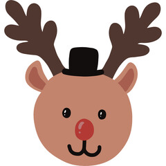 rudolph,rudolph illustration,cute rudolph,christmas,christmas illustration,deer,deer illustration,christmas decoration,fur hat,rudolph deer,rudolph deer nose,christmas gift,christmas,Xmas,santa,santa