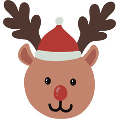rudolph,rudolph illustration,cute rudolph,christmas,christmas illustration,deer,deer illustration,christmas decoration,fur hat,rudolph deer,rudolph deer nose,christmas gift,christmas,Xmas,santa,santa