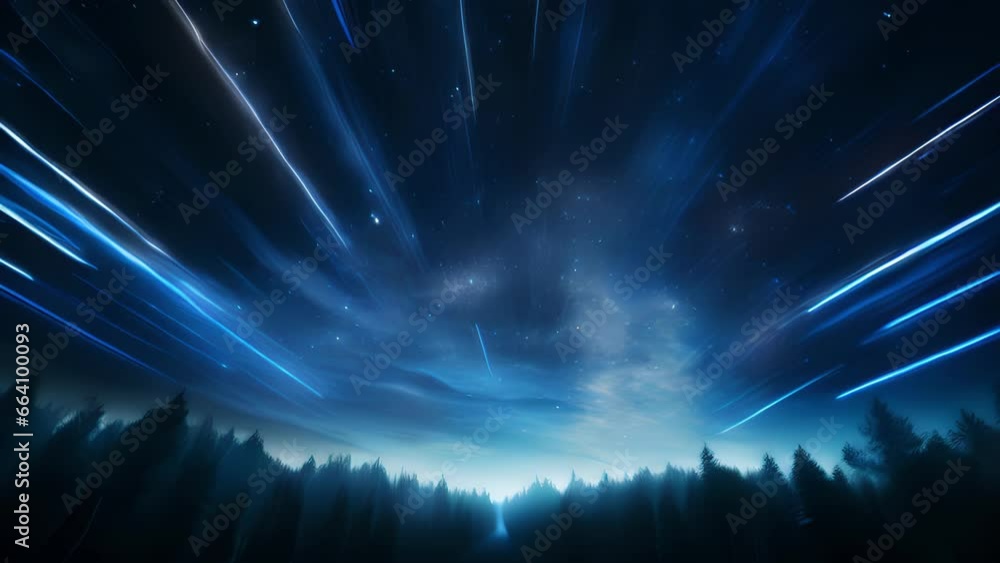 Poster celestial trails inspired by the celestial universe, this abstract visual effect showcases ethereal 