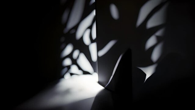 Sculpted Shadows This abstract visual effect encompasses the theme of form by playing with light and shadows. The viewer is immersed in a dark environment where light sources cast intricate