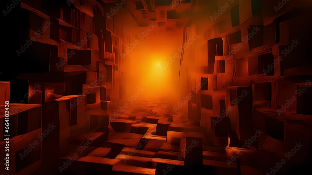 Poster in this abstract visual effect, the theme of sweltering is depicted through a claustrophobic maze of