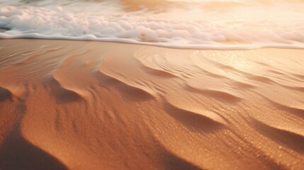 Fototapeta na wymiar a sandy beach with waves