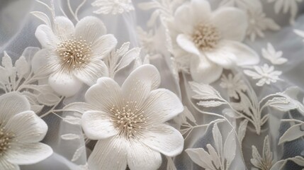 Obraz na płótnie Canvas a group of white flowers