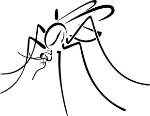 vector illustration of a cartoon mosquito