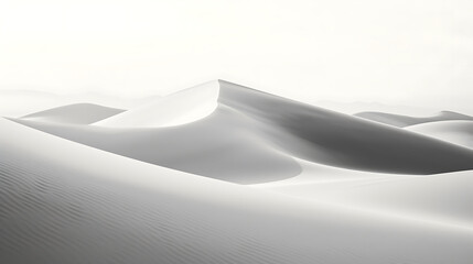 a vast desert landscape, with rolling sand dunes and a stark, minimalist aesthetic, conveying the stark beauty of arid deserts