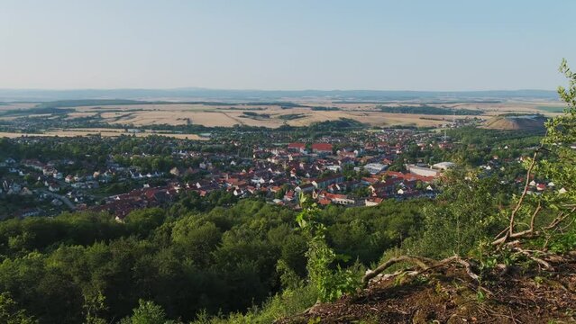 View of beautiful small city Bleicherode in Germany
