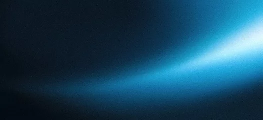 Behangcirkel Light blue ray dark blue background grainy gradient noise texture banner design © Enso