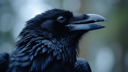 portrait of a crow - Powered by Adobe
