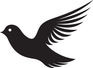 Black Dove Vector Logo A Symbol of Peace, Hope, and Love Elegant Black Dove Vector Logo A Timeless Classic