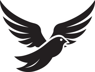 Minimalist Black Dove Vector Logo A Simple Yet Effective Design Abstract Black Dove Vector Logo A Unique and Creative Design
